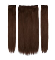 Fiber Sen Düz Yarım Ay + 2 Yan Çıt Çıt / Kahve Karamel