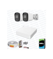 Provzen Hikvision Unv 2'li Full HD Güvenlik Kamerası Set Gece Görüş, Mikrofon, Olay Anında Bildirim