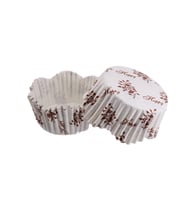 Cupcake Kalıbı Pet Kapsül Dalgalı Sarmaşık Desenli Kek Kalıbı 65X38 MM (100 Adet)