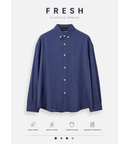 Erkek Keten Fresh Oversıze Gömlek