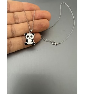 Gümüş Panda Kolye