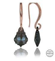 Swarovski Crystal Taşlı Gümüş Yeşil Taşlı Damla Sallantılı Kadın Küpe