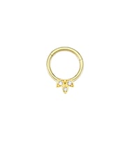 Altın Yaprak Motifli Clickler Piercing