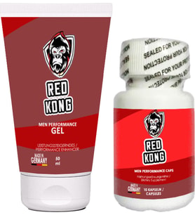 Red Kong Gel 2 Adet 50 ml Sert Performansınıza Jel + 2 Adet Red Kong 10 Lu Kaps Yüksek Güç