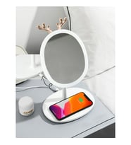 Powermaster Wireless Kablosuz Şarj Özellikli Ledli Makyaj Aynası Işıklı Makyaj Ayna