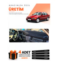BMW 3.20i (E36) AIRBAGSİZ (1990-2000) Uyumlu Torpido Koruma Örtüsü Oto Kılıfı - Siyah