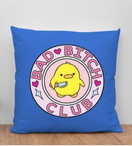 BK Gift Bad Bitch Club Tasarımlı Mavi Kırlent Yastık, Arkadaşa Hediye, Ev Dekorasyonu, Ev Hediyesi-1