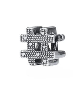 Nur Silver Hashtag Sembolü Gümüş Charm NUR-BL01069