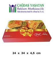 2000 Gram Baklava Kutusu 100 Adet - 018