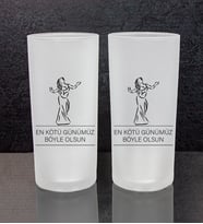 eJOYA En Kötü Günümüz Böyle Olsun 2'li Rakı Bardağı 111481