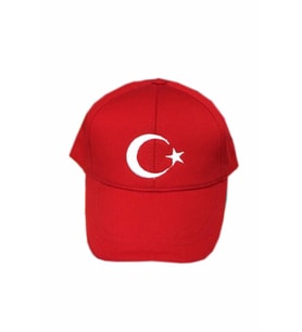 Bayrak Şapka Ay Yıldızlı Şapka Arkası Cırtlı Nakışlı Ürün