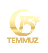 15 Temmuz  Sticker 17x17 Cm Gold