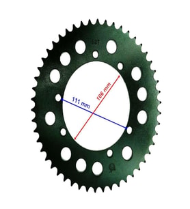 CROSS KUBA BLACK CAT ARKA DİŞLİ 428-50T  İÇ 106 MM 6 DELİKLİ ÖM