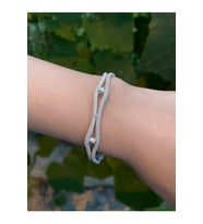 Dorika Boncuk Detaylı Gümüş Kazaziye Bileklik : Gümüş - 18 cm : Gümüş - 21 cm