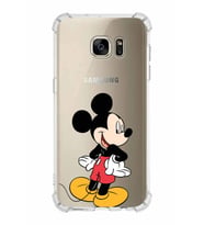 Samsung Galaxy S7 Edge  Köşe Korumalı Antişok Kapak Mickey Mouse Tasarımlı Şeffaf  Kılıf
