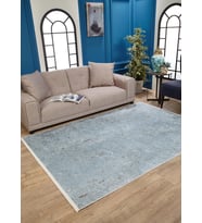 Dijital Kaymaz Yıkanabilir Mavi Minimalist Salon Halısı Mutfak Halısı Koridor Halısı Yolluk HLN1819