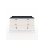 Kronos Konsol 2 Raflı 6 Çekmeceli 4 Kapaklı 176x59x99 Antrasit-Aytaşı