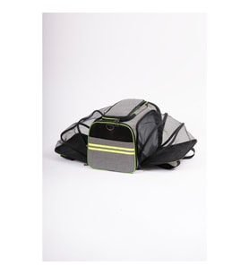Brave Paws Yıkanabilir Kedi ve Köpek Çantası Hawaii Fileli Kedi Omuz Cantası Model GRİ