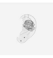 Earcuff Sıkıştırmalı Pirinç Kıkırdak Küpe Tek Sıra İncili Zirkon Taşlı Gümüş Renk