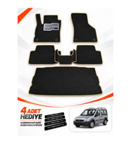 e-biz FORD TOURNEO-CONNECT (2002-2013) Uyumlu EVA Oto Paspas Bagaj Paspası Dahil Siyah-Bej