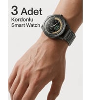 Kalobee SK44 Akıllı Saat Amoled Ekran, Su Geçirmez, Uzun Pil Ömrü, 3 Adet Kordonlu
