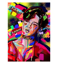 Bts Jimin Pop Art Dijital Resim Tablo Ahşap Poster Dekoratif Kod985