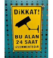 Bu Alan Kamera Sistemi Ile Izlenmektedir Levhası