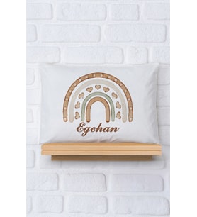 Pia Baby Premium %100 Pamuk İsme Özel Erkek Bebek Yastık Kılıfı 35*45 cm 5043-12