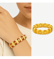 Çubuk Kesim Sarı Beyaz Bal Rengi Beyrut Kehribar Kadın Rolex Bileklik