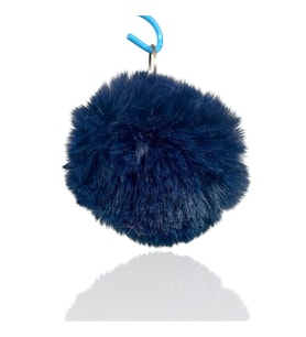 Peluş Ponpon Anahtarlık Lacivert