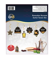 Ramazan Süsü  Sarkıt Tavan Süs Ramadan Kareem (Siyah)
