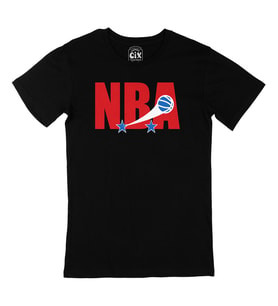 NBA Klasik Logo Siyah Tişört
