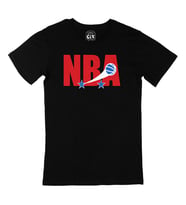 NBA Klasik Logo Siyah Tişört