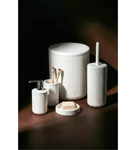 Faggiano White 5 Parça Kırılmaz PP Banyo Seti – 6.5 Litre Kovalı
