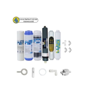 Purefer Açık kasa çift karbonlu Sertifikalı 6li Platinium mebran  B12 Alkalili