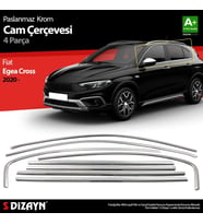Fiat Egea Uyumlu Cross Krom Cam Çerçevesi 8 Parça. 2020 Üzeri