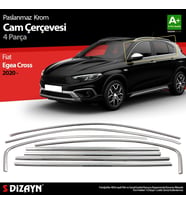 Fiat Egea Uyumlu Cross Krom Cam Çerçevesi 8 Parça. 2020 Üzeri