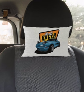 BK Gift Street Racer Tasarımlı Dikdörtgen Araç Koltuk Yastığı-1
