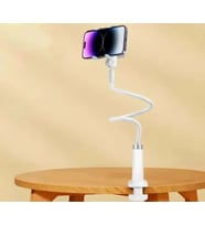 EtaShop 360° Esnek Telefon Tutucu Kelepçeli Masa Yatak Başlığı Standı 4" 7.1" Uyumlu Beyaz