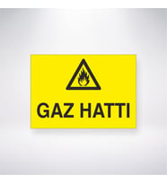 Gaz Hattı 21x28 Arkası Yapışkanlı Levha