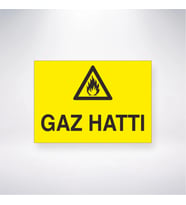 Gaz Hattı 21x28 Arkası Yapışkanlı Levha