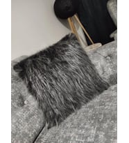 YILMAZHOME Peluş Kırlent Kılıfı - Antrasit