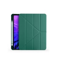 Apple iPad Air 10.9 2022 (10.Nesil) Kalemlikli Katlanabilen Kılıf (Koyu Yeşil)