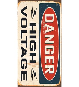 Danger – High Voltaj- Retro Ahşap Poster – Özel Koleksiyon – Hbb