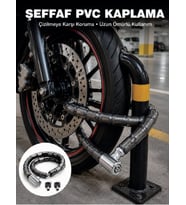 Şeffaf PVC Kaplamalı Dayanıklı Motosiklet ve Bisiklet Güvenlik Kilidi