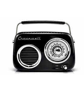 Retro Tasarımlı Bluetooth FM Radyo Siyah CW022-B