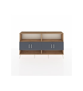 Arges Konsol 4 Raflı 4 Kapaklı 176x30x99 Çam-Antrasit