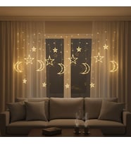 River World 120 Led 12 Sarkıtlı Kumandalı Figürü Yıldız ve Ay Dekor Işık