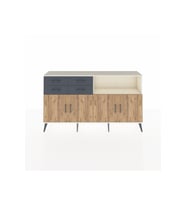 Arges Konsol 4 Raflı 4 Çekmeceli 4 Kapaklı 176x30x99 Aytaşı-Çam/Antrasit