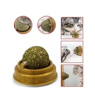 Catnipli Doğal Kedi Yalama Topu 6 Cm Yapışkanlı